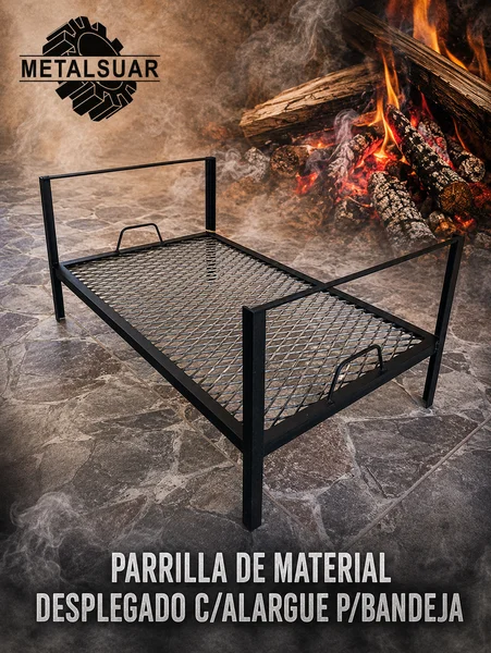 PARRILLA DE MATERIAL DESPLEGADO C/ ALARGUE P/ BANDEJA