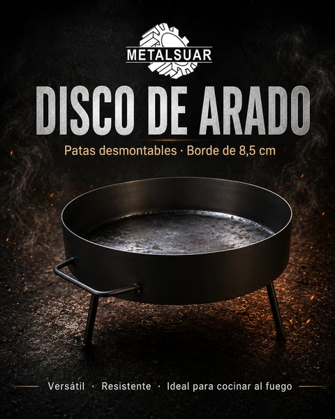 Disco de arado con patas desmontables