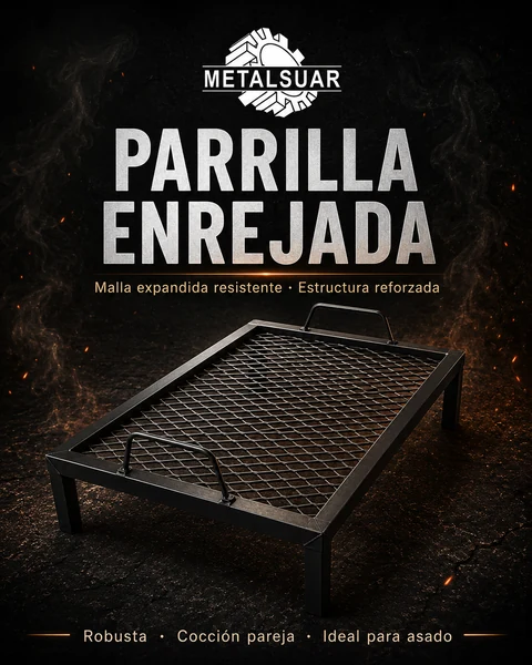 Parrilla enrejada reforzada