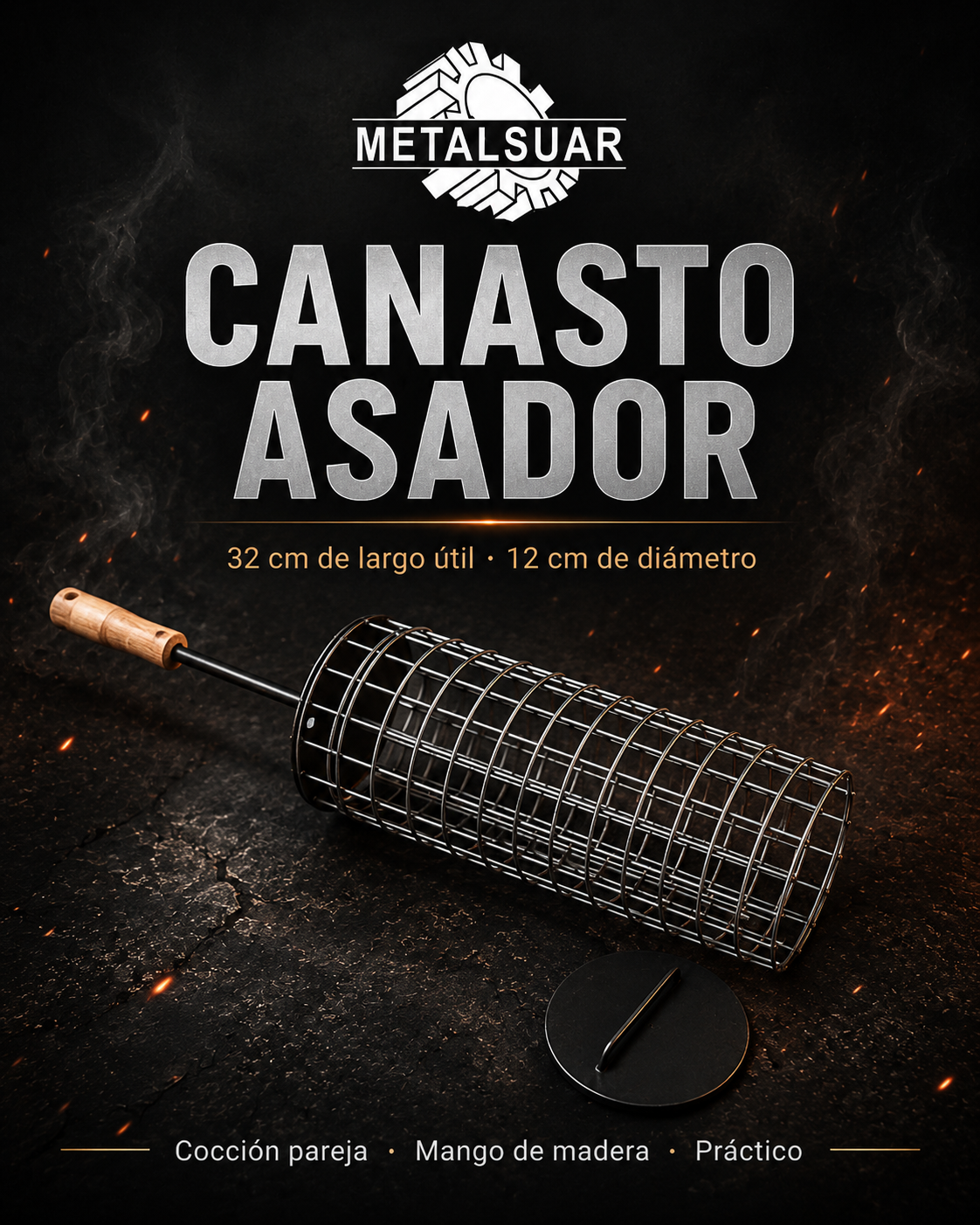 Imagen principal de Canasto asador 32 cm