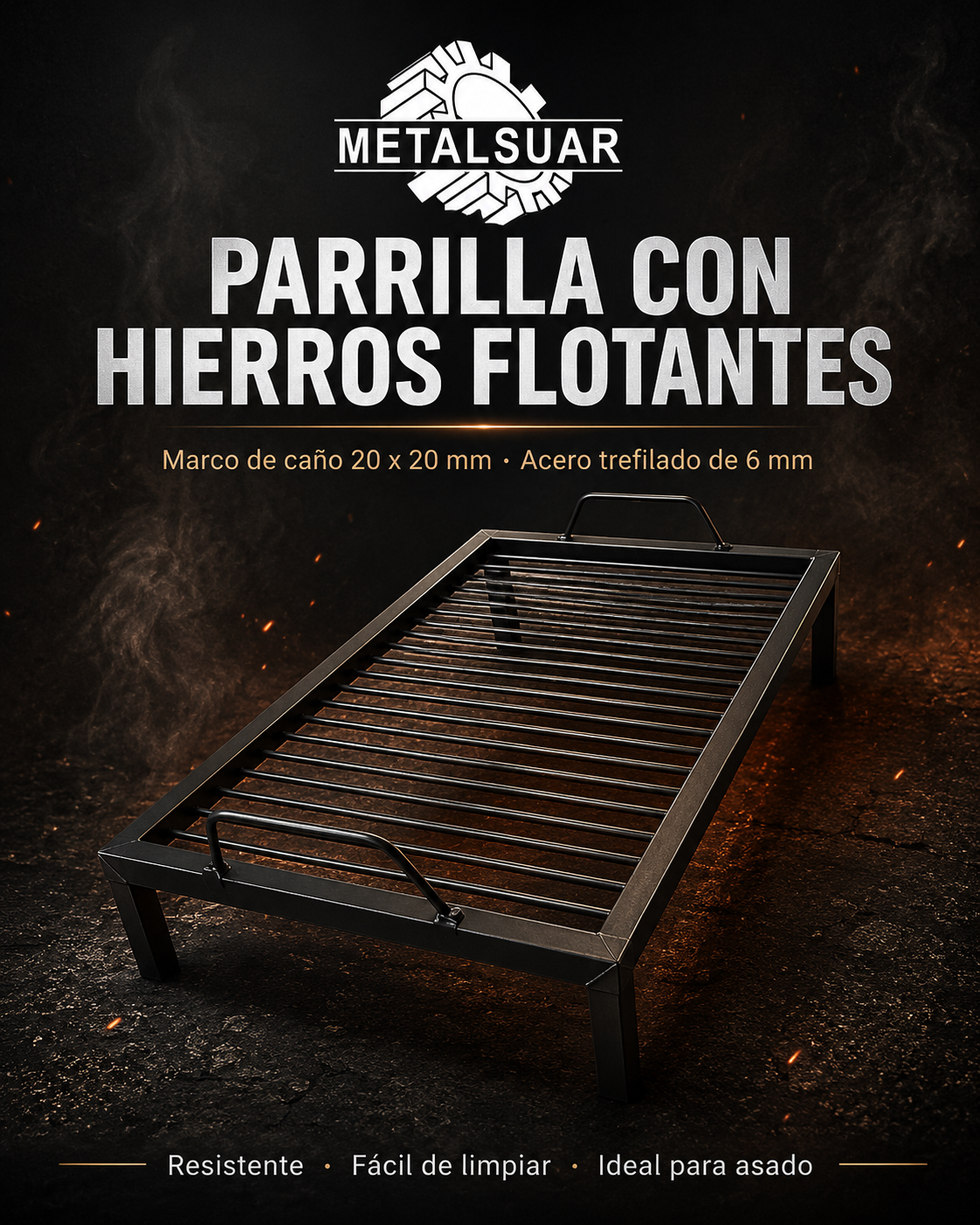 Imagen principal de Parrilla con hierros flotantes